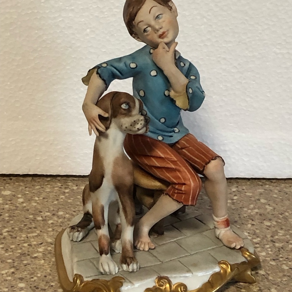 Vintage Capodimonte Matte Bisque Porcelain Figurine by Giuseppe Volta Italy